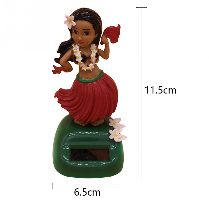 Solar Powered Swing Toy Environmental Dancing Car Decor Durable Hula Girl