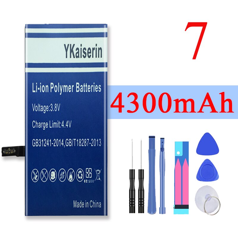 Ad alta Capacità Della Batteria Del Telefono Mobile Per Il IPhone 4 4s 6s 6 7 8 6S/6/7/8 più di X Batteria di Ricambio Per Apple 5 5S 5C Se + Codice Binario: For iPhone 7