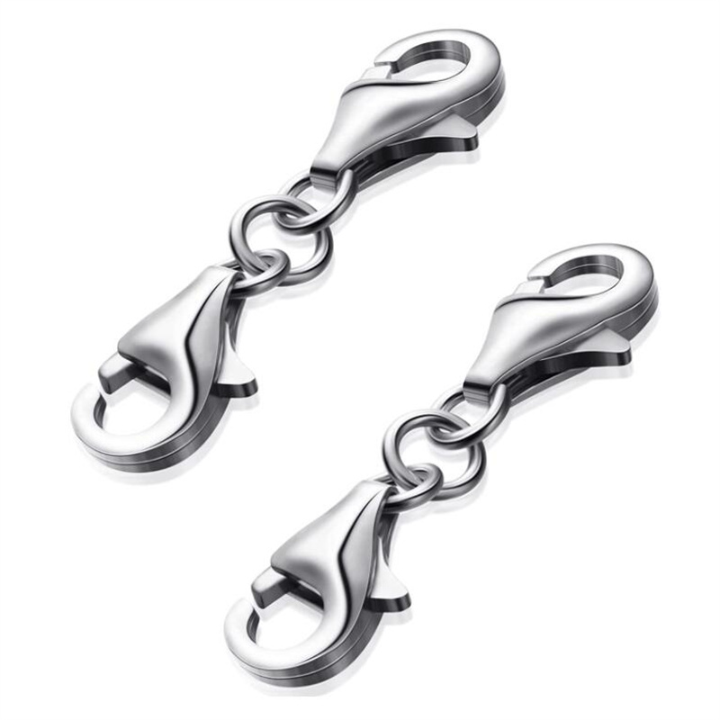 5 Stks/partij Roestvrij Staal Dubbele Knoop Kreeft Gesp Haken Sluiting Accessoire Connector Voor Diy Armbanden Sieraden Maken