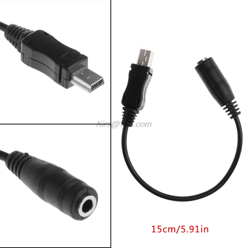 Mini Usb 5 Pin Male Naar 3.5Mm Vrouwelijke Hoofdtelefoon Jack Aux Audio Adapter Kabel 15Cm