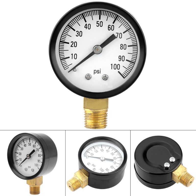 0-100 PSI 1/4" Well Pump Pool Spa Filter Water Pressure Gauge Low Lead Side Mount L29K