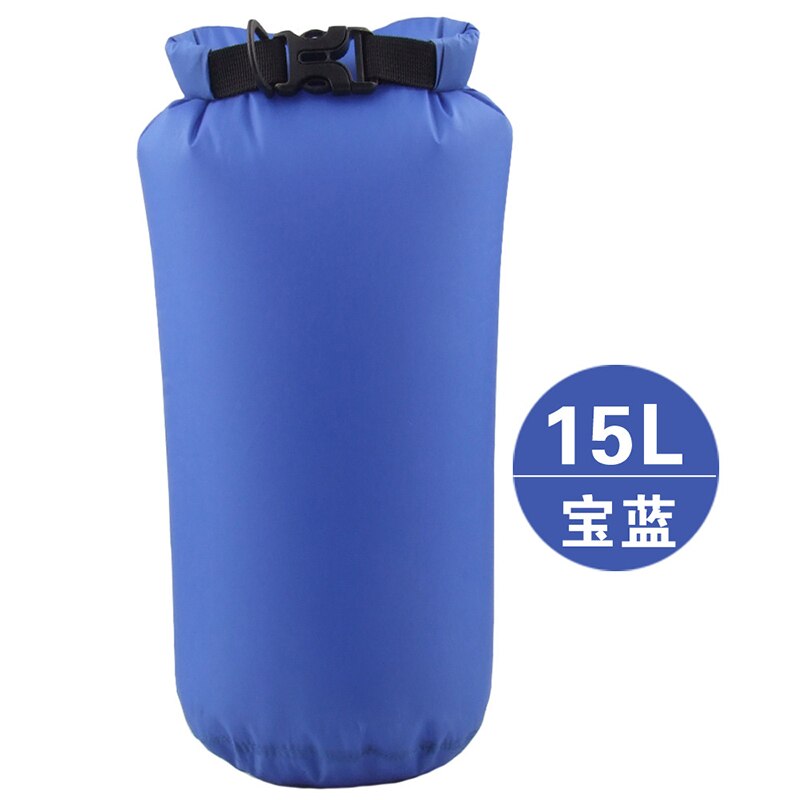 15L Outdoor Waterproof Dry Wet Bag Floating Drift Fishing Rafting Hiking Swimming River Trekking Bucket Compression Bag Portable: blue