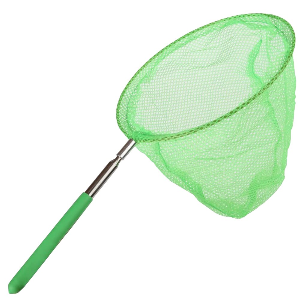 Extendable Fishing Net Telescopic Pond Sea Butterfly Insect Bug Landing Kids Toy Garden Landing Dragonfly Holding Net: Green