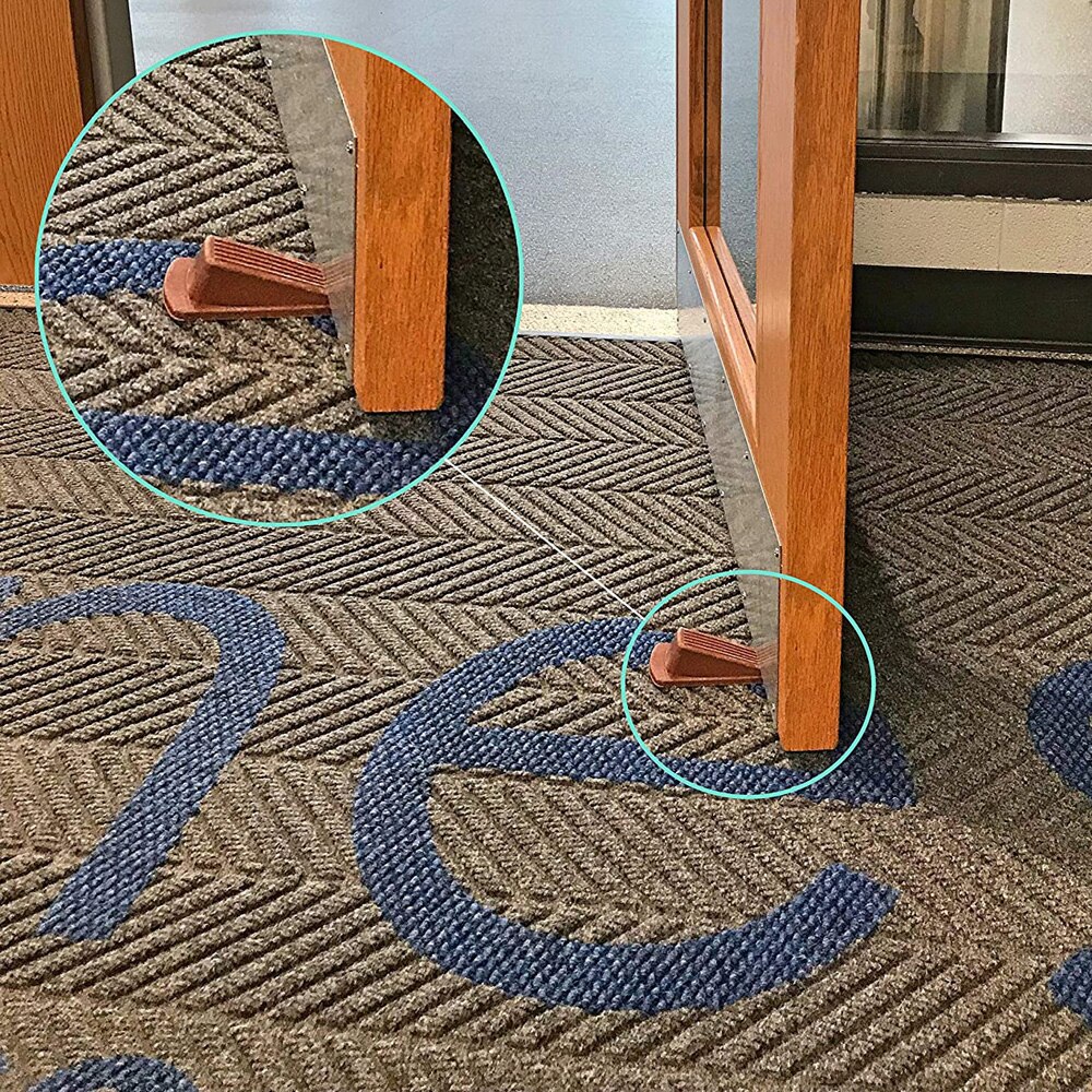 Home Premium Rubber Door Stop - Large Door Stopper Wedge, Multi Surface