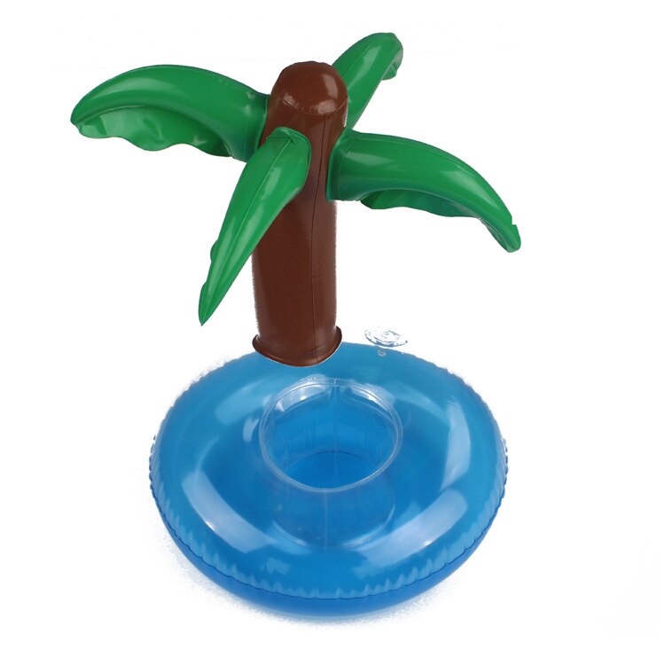 Mini Water Coasters boia Coconut tree Floating inflatable cup holder Swimming pool drink float toy cup stand Water Fun