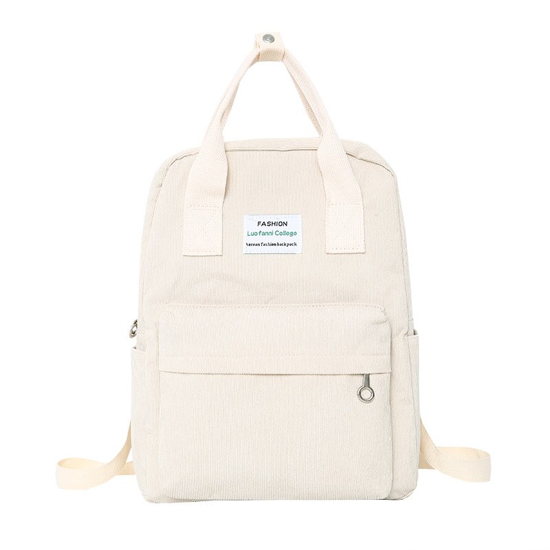 Trend Backpack Women Backpack College Female School Bagpack Harajuku Travel Shoulder Bags For Teenage Girls: Beige