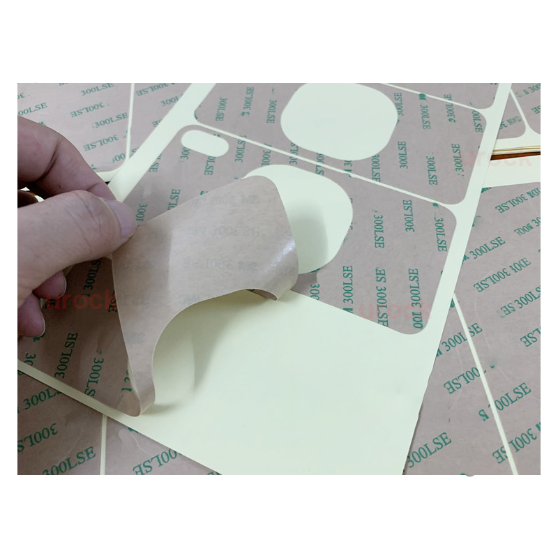 Ruban adhésif double face 3M pré-découpé, autocollants pour iPhone 8 Plus X Xs Poly 11 12 13 Pro max, réparation de la vitre arrière, 2 pièces
