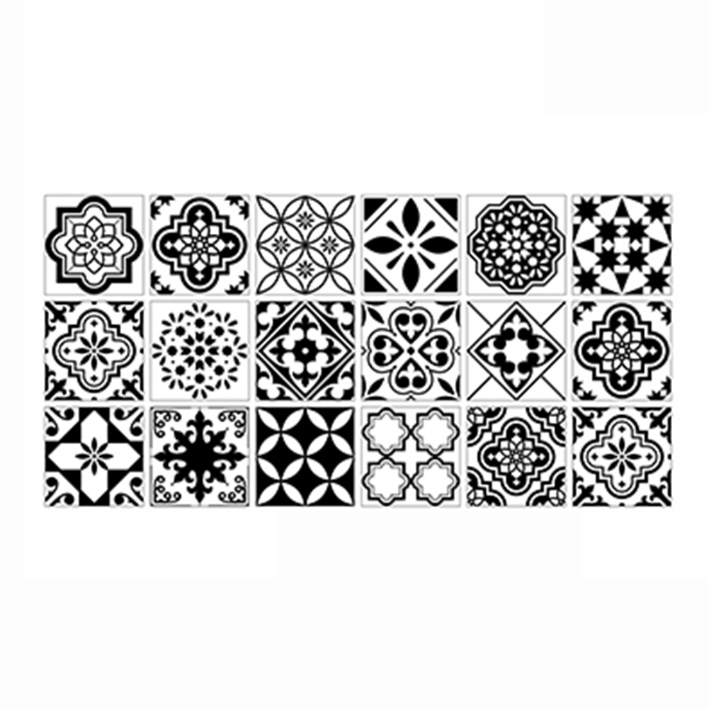 Mosaic Retro Wall Sticker Floor Sticker Wall Decals Waterproof Tile Sticker for Kitchen Bathroom Living Room 100x50cm: HZ001