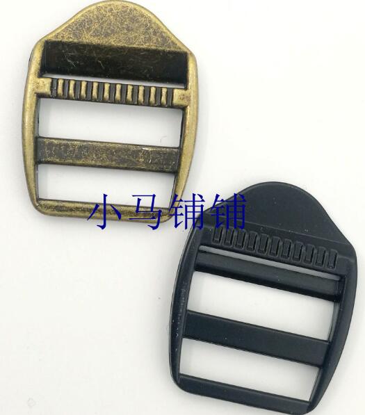 6pcs metal thickening school bag ladder buckle subheading word buckle taping adjust buckle 2.5cm garment trimmings: 2 color mixed