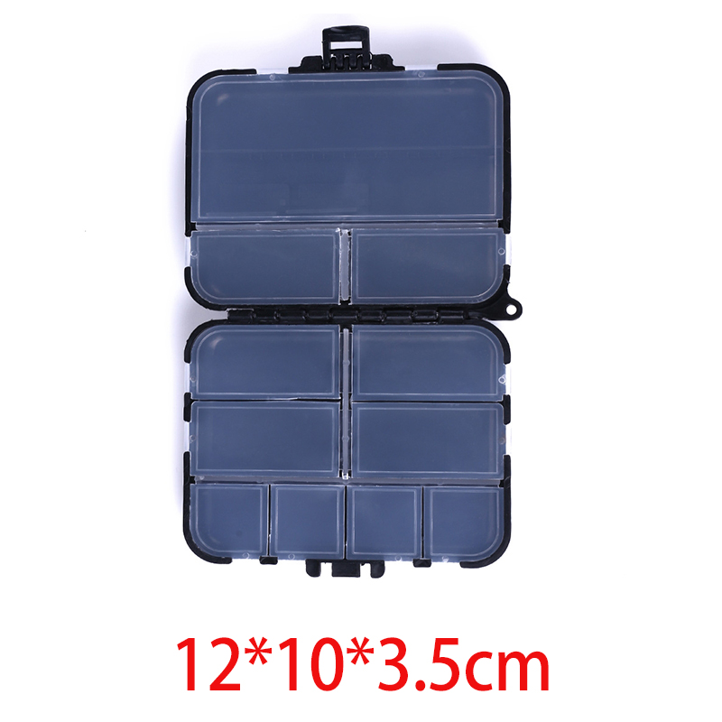 1Pcs Mini Visgerei Box 10 Vakken Voor Kleine Doorzichtige Plastic Waterproof Haken Lokt Aas Vissen Accessoires: Bordeaux