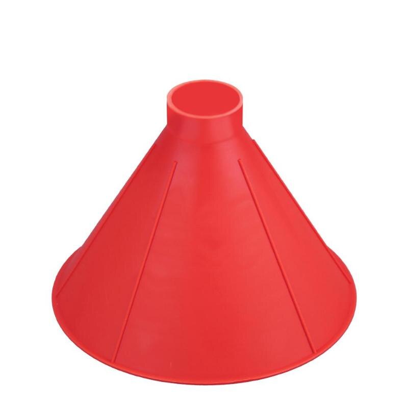 Auto Car Magic Window Windshield Car Ice Scraper Shaped Funnel Snow Remover Deicer Cone Deicing Tool Scraping ONE Round: 14.5cm base red