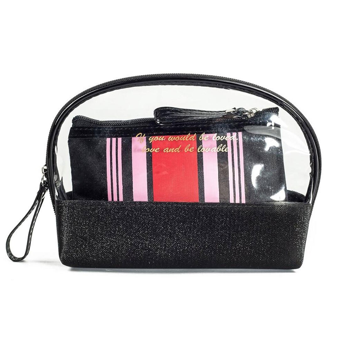 Miyahouse 3 pcs/set Make Up Bags Women Jelly Cosmetic Bag Waterproof Transparent Makeup Pouch Beauty Bags: 719e