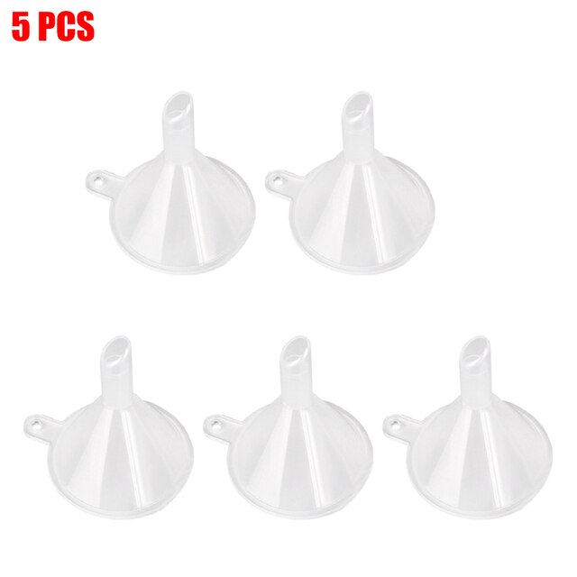 With Handle Miniature FUNNEL Tiny Plastic Little Funel Liquid Dispensing Funnel Small Mouth Liquid Oil Funnels Laboratory Tool: 5pcs