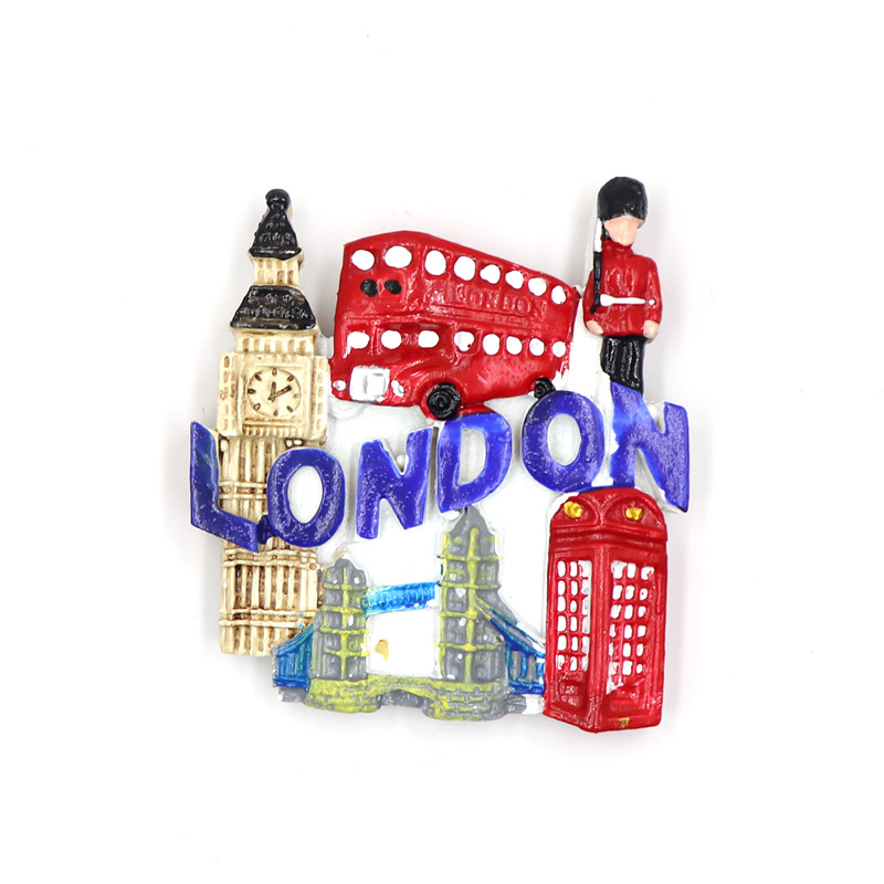 Recuerdo de turismo nacional de Inglaterra de Londres, imán de resina 3D para refrigerador, pegatina para decoración del hogar, adornos,: 15