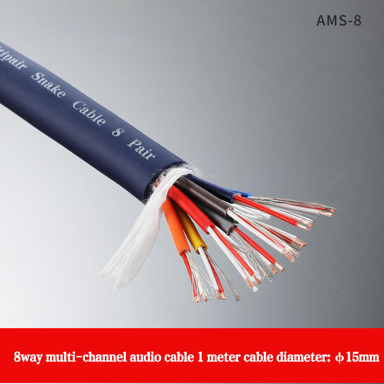 Multichannel Cable 2/4/8/12/16/24 Way Multi-core Audio Stage Signal Mixing XLR Male /Female Rainbow Cable ﻿: WHITE / 3m