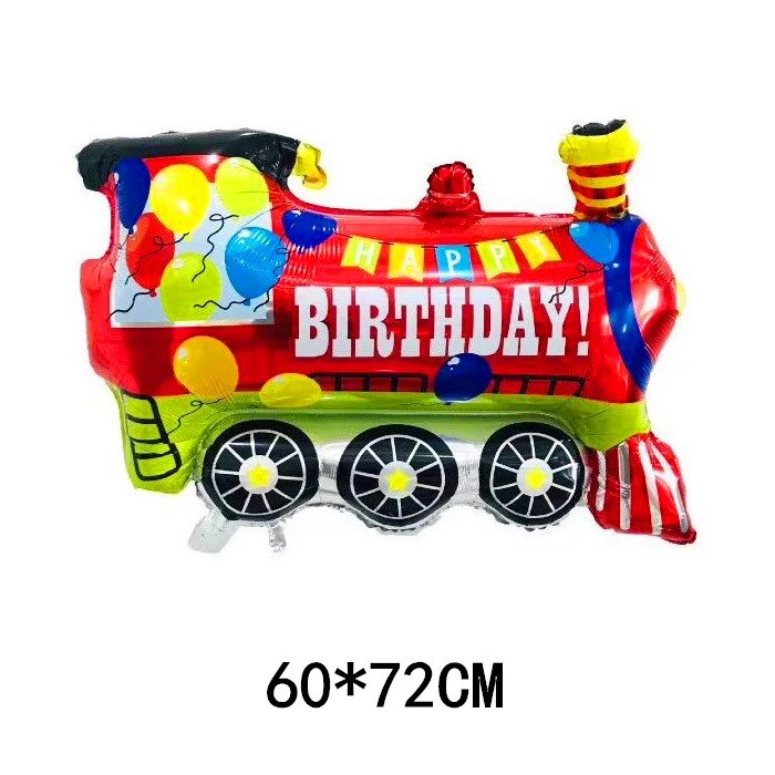 Bricolage dessin animé voiture ballons camion de pompier voiture Train feuille ballon Ambulance Globos enfants fête d'anniversaire décorations enfants balles: Marron