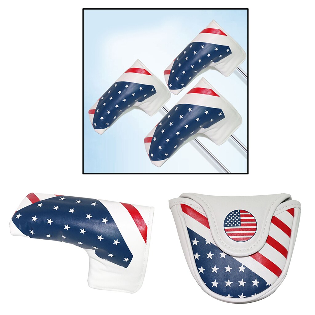 Waterproof Golf Club Head Covers Headcover for Blade/Mallet Center Putters with Magnetic Closure Golfer Equipment