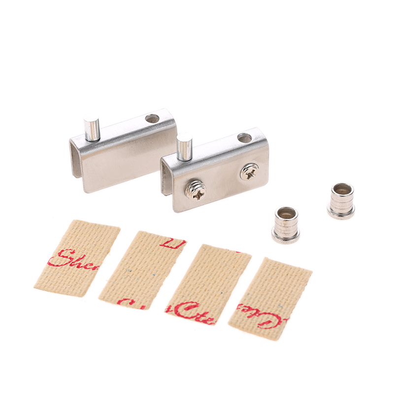 2 Stuks Rvs Glas Scharnieren Voor 5-8Mm/8-10Mm Badkamer Glazen Deur Glas pivot Klemmen Kast Display Kasten Glasklemmen