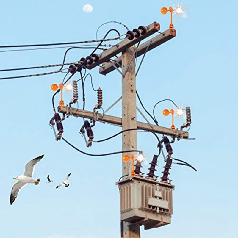 Bird Repellent Devices Outdoor Reflector 360 Degree Wind Power Bird Device for Garden Outdoor Farm Protection