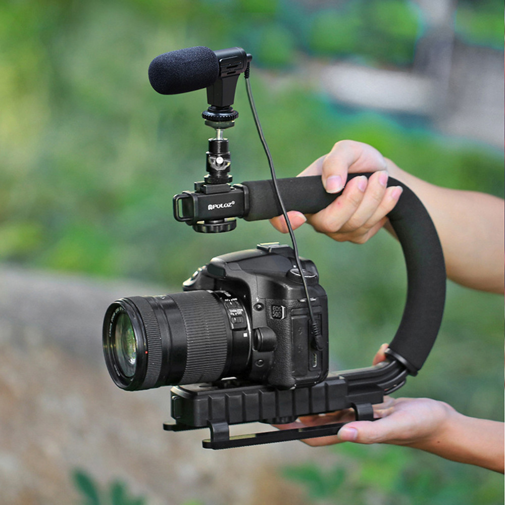 Puluz U-Vormige Camera Beugel Draagbare Handheld Video Handvat Dv Beugel Stabilizer Kit Voor Alle Slr Camera 'S En Thuis dv Camera