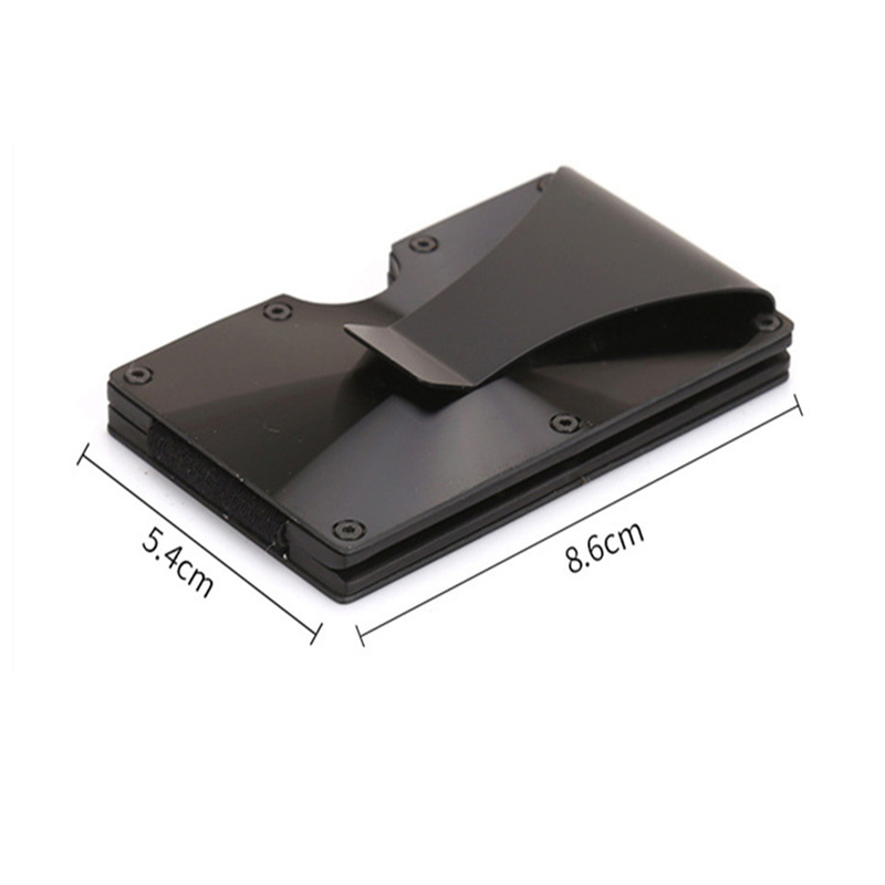 Automatische Card Case Mechanische Zaken Id Card Box Draagbare Credit Card Case Metal Rfid Blokkeren Portemonnee Portemonnee Clip