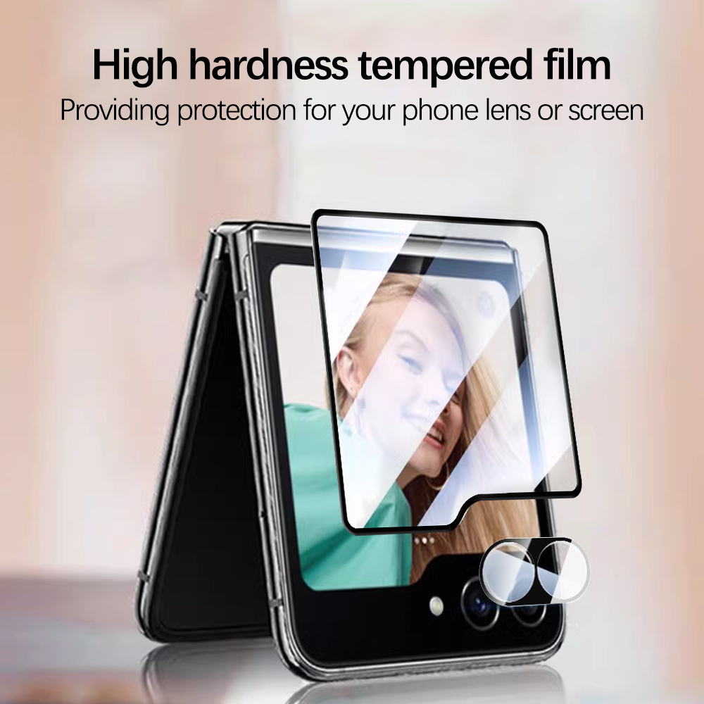 6IN1 Temperd Glass for Samsung Galaxy Z Flip 5/6 5G Outer Screen Protector Camera Lens Protective Film for Samsung Z Flip6 Flip5