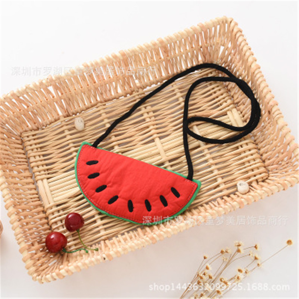 Kinderen Meisje Kids Portemonnee Tas Zwervers Mini Kleine Leuke Katoenen Stof Vruchten Citroen Aardbei Koreaanse Accessoires