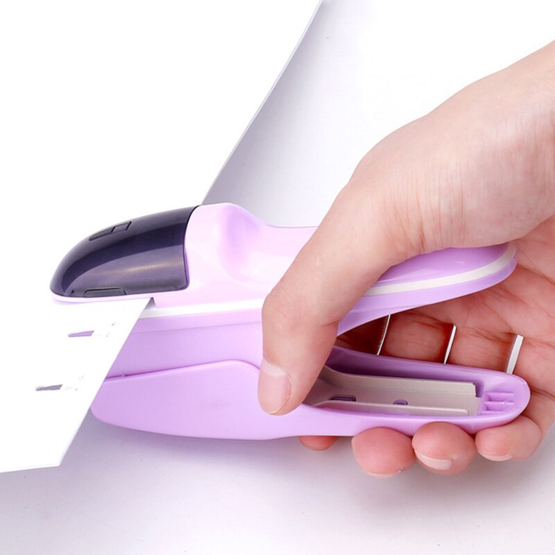KW-TRIO Mini Safe Stapler Stapleless Without Staples Stapler 7 Sheets Capacity Paper Stapler Office Bookbinding Supplies