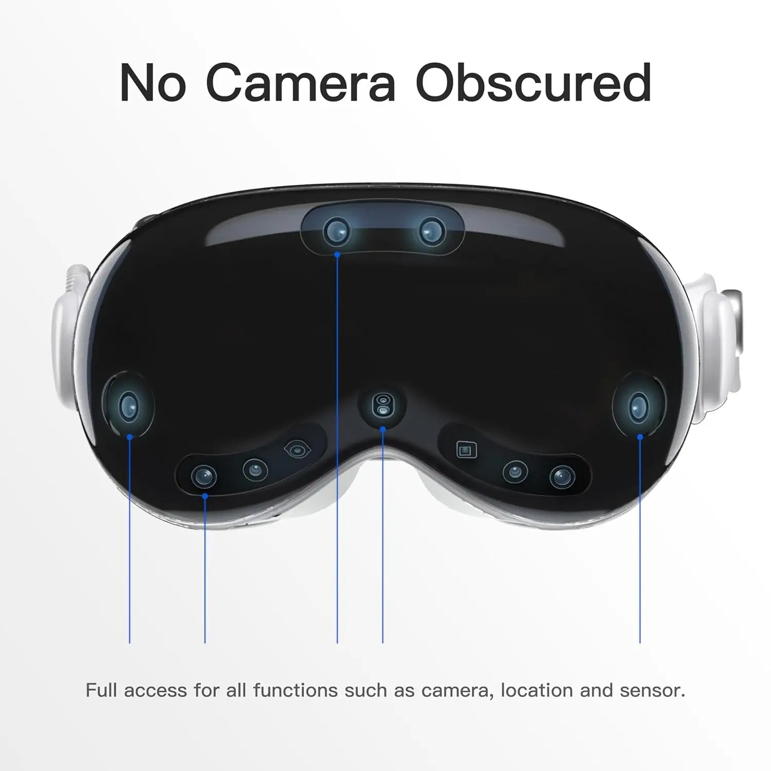 Protective Cover For Apple Vision Pro VR Glasses Overall Case TPU HD Ultra-Thin Durable Cover Screen Protector Anti-Dust Sleeve