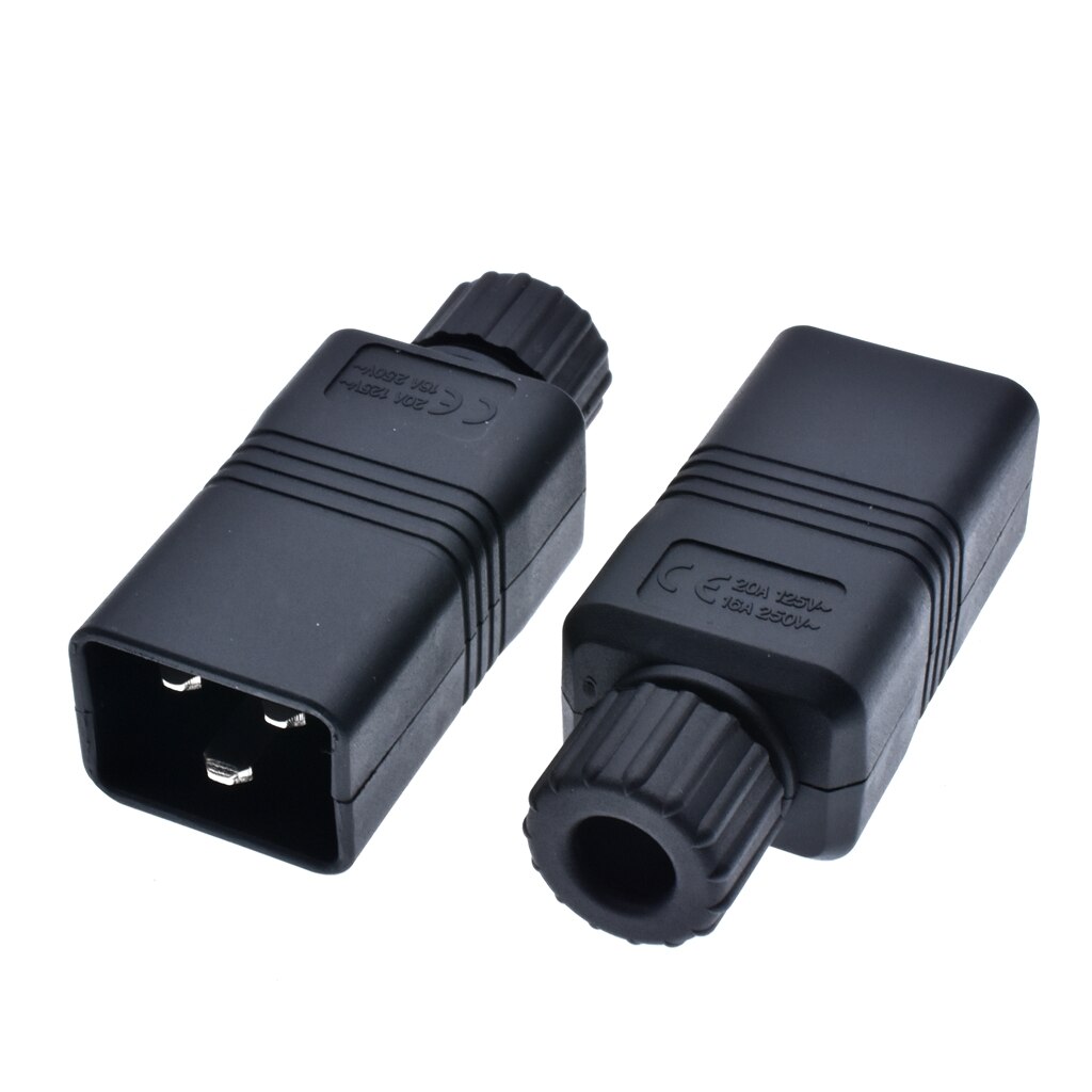 IEC 320 C20 16A 250 AC Plug C20 Male DIY Rewirable Plug C20 Screw Lock PDU APC UPS Computer server plug 4000W CE ROHS