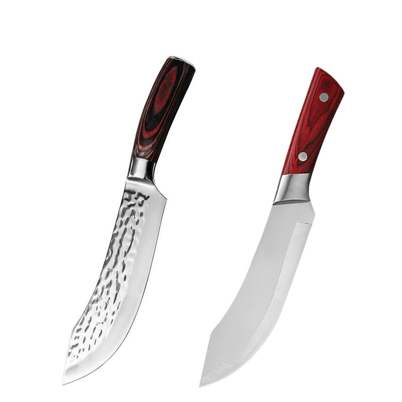 Chef&#39;s Knife Stainless Steel Boning Knife Kitchen Knife Handmade Cleaver Kitchen Knives Set Kitchen Cooking Tool: Chef Knife A-B