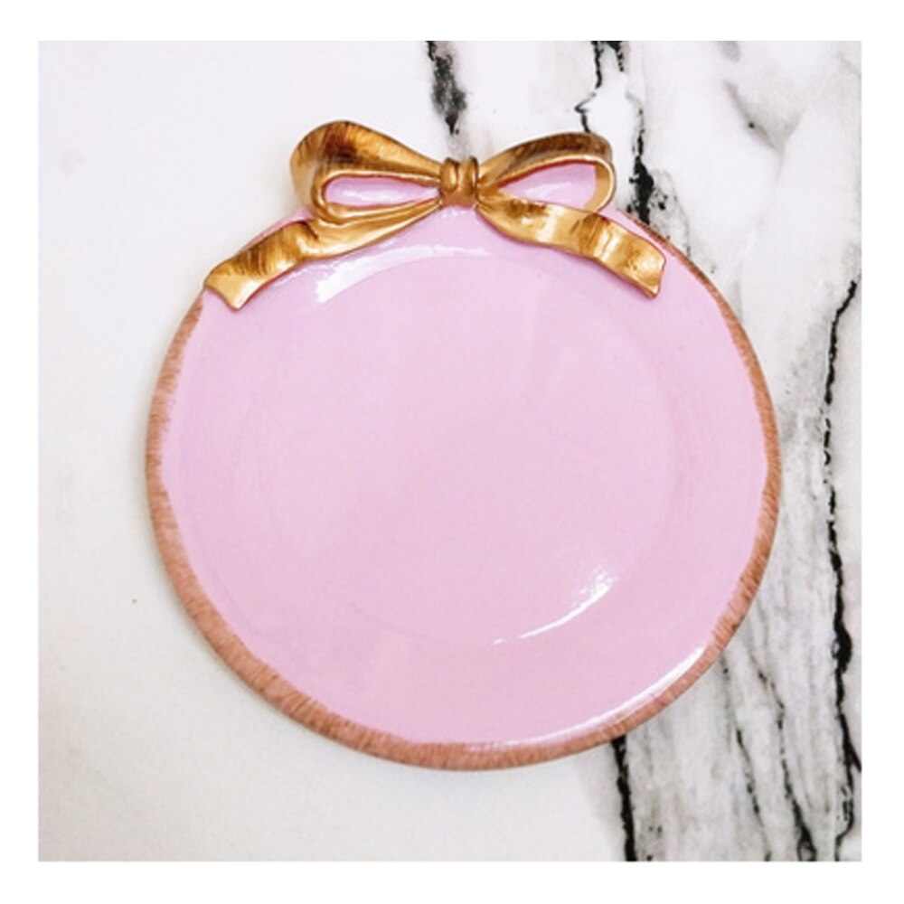 Plato de postre, posavasos, taza, resina sintética, lazo vintage, fruta, magdalenas, galletas, bandeja de aperitivos, mini vajilla para fiesta: 3