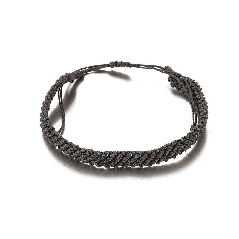 Meetvii voksstreng vævet armbånd til kvinder venskab boho håndlavede smarte pigesmykker: B