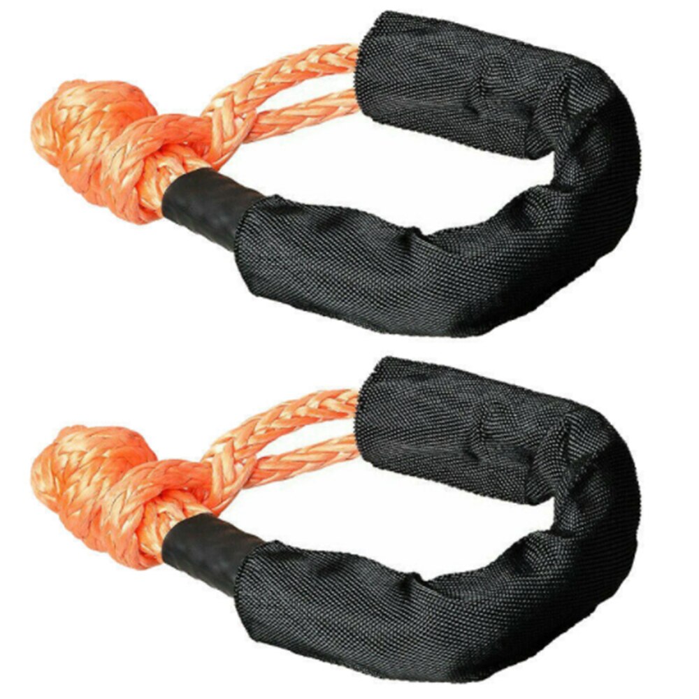 Corda para reboque de recuperação, corda macia de nylon flexível e sintética de alta qualidade, 38000 lbs wll, 7.5 toneladas: Laranja