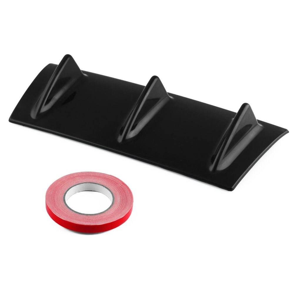 Universal bil bakre støtfanger leppe diffusor 5/3 finblank svart abs plast bil-styling bakre støtfanger leppe diffusor