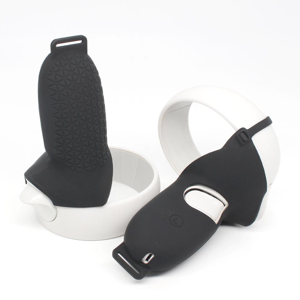 Siliconen Cover Voor Oculus Quest 2 Vr Touch Controller Beschermhoes Handvat Grip Voor Oculus Quest 2 Vr Meubi: Black