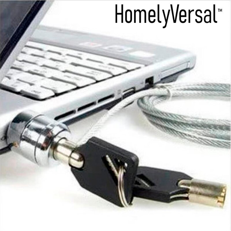 Anti-theft Keyed Password Portable Combination Laptop Lock with 1.2-1.8m Security Cable Chain