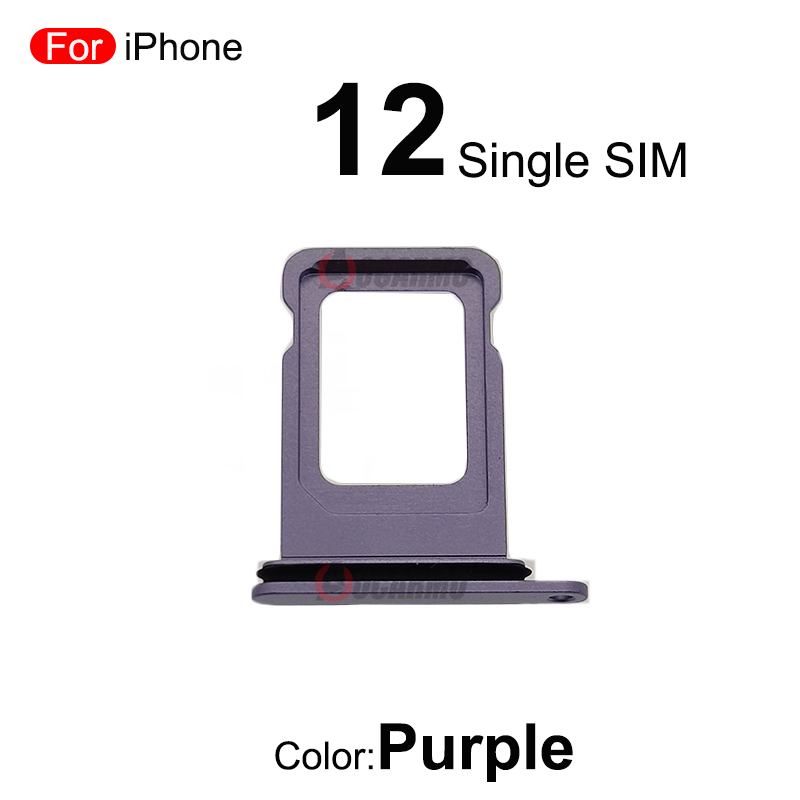 Bandeja SIM dual para iPhone 12 pieza de repuesto con ranura para tarjeta SIM única: Rosa