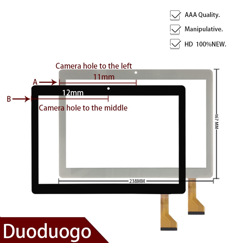 100% Voor 10.1 "Inch 2.5D 10.1'' Duoduogo Touch Screen Digitizer Panel Vervanging Glas Sensor