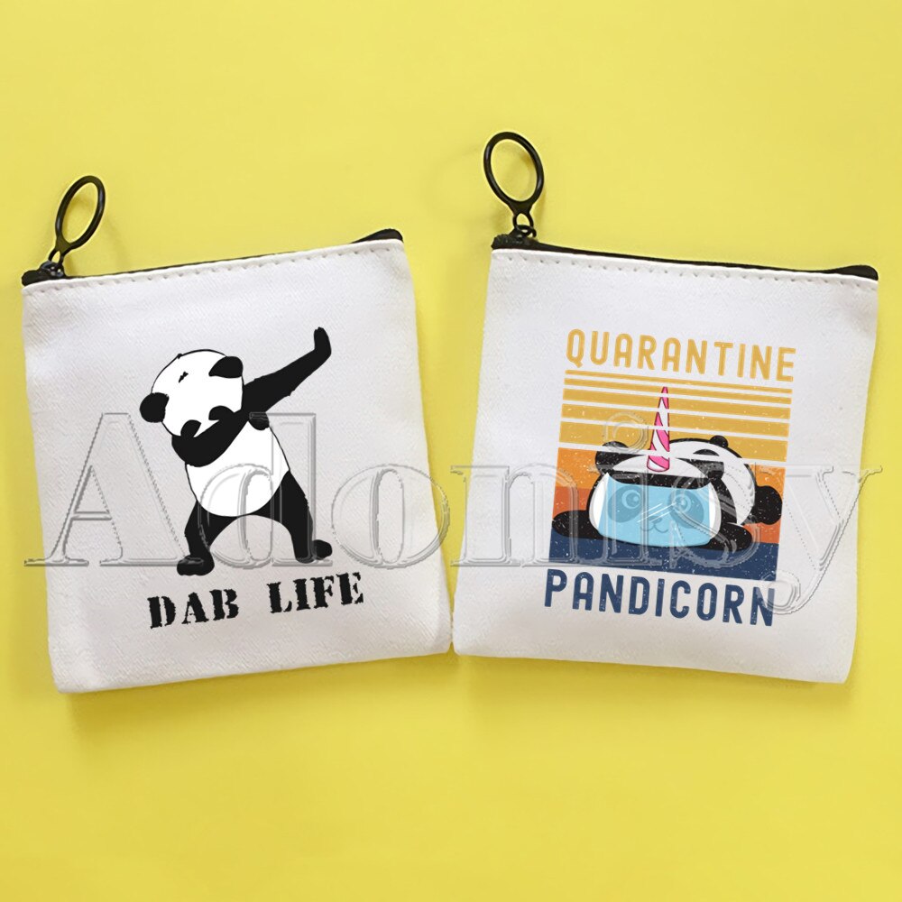 Panda Geldbörse Vintage Mini Brieftasche Ändern Pouch Haushalt Tragbare Schlüssel Karte Speicher Karte Tasche Zipper