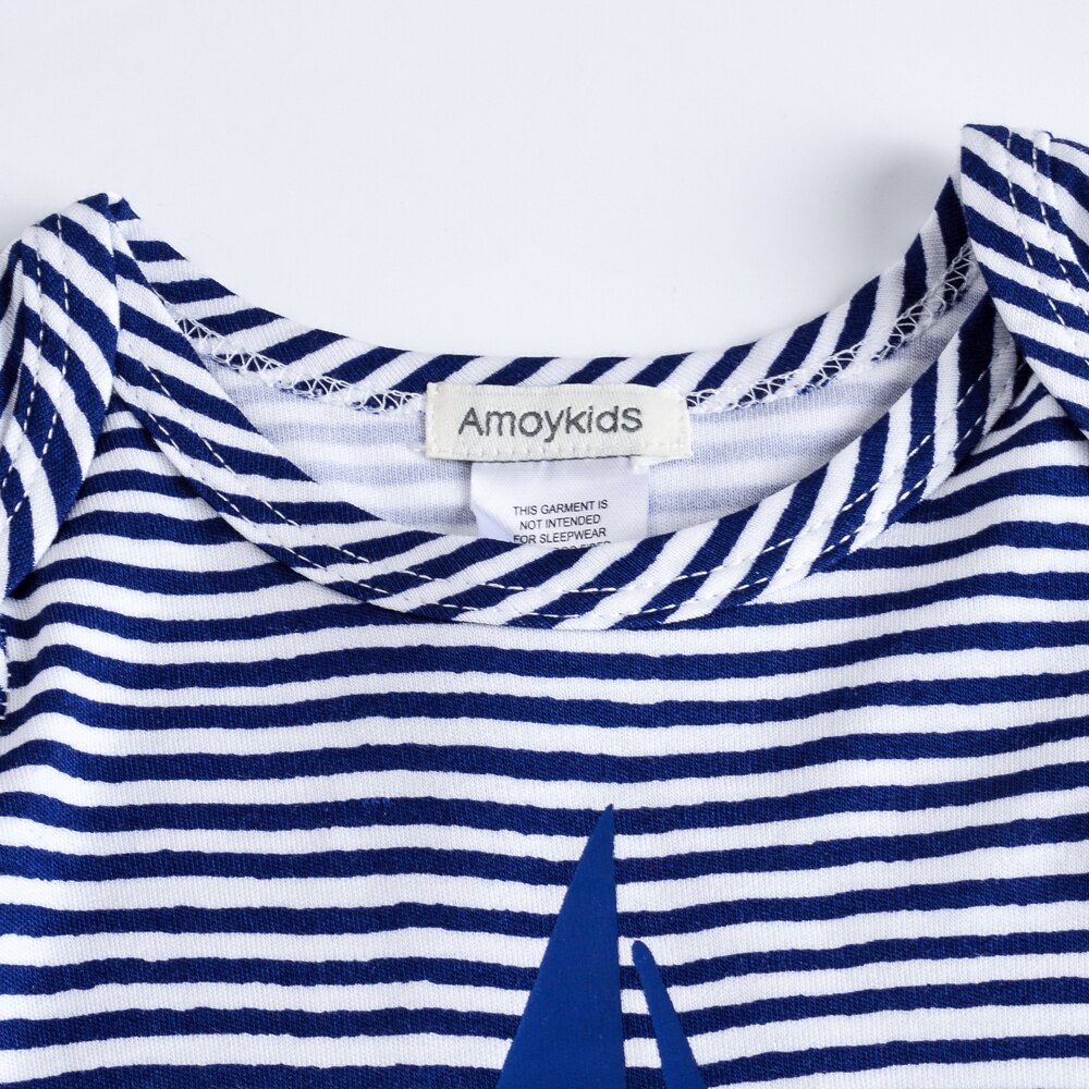 Listras azuis Menino Dorminhoco Romper Tecido De Bambu de Manga Longa Outono Sleepwear Listrado Mar Tema Do Bebê Menino Macacão Ropa Navidad