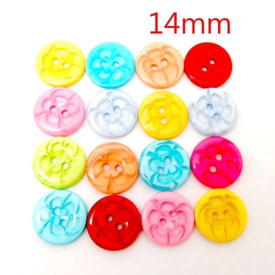 100 Stks Gemengde Ronde Resin Naaien Knoppen Voor Doek Plaksteen Cabochon Scrapbooking Ambachten Knopf Bouton Decor Diy Accessoires