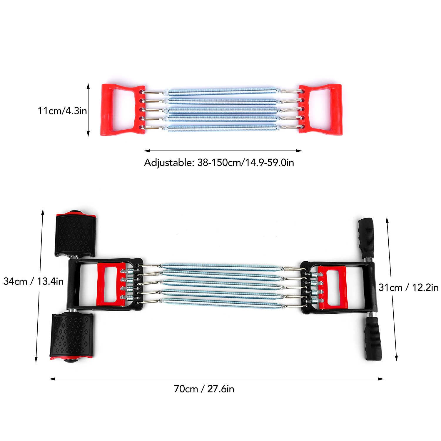 3 in 1 Frühling Brust Entwickler Expander Spannung Puller Muscle Übung Dual Bekämpfen-zweck oder Drei-zweck Spanner gym Fitness