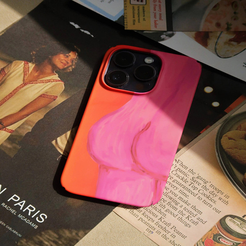 Custodia per telefono con culo rosa carino coreano ins per iPhone 15 14 13 pro Max 12 11 pro più protezione coperchio rigida ultra sottile per PC
