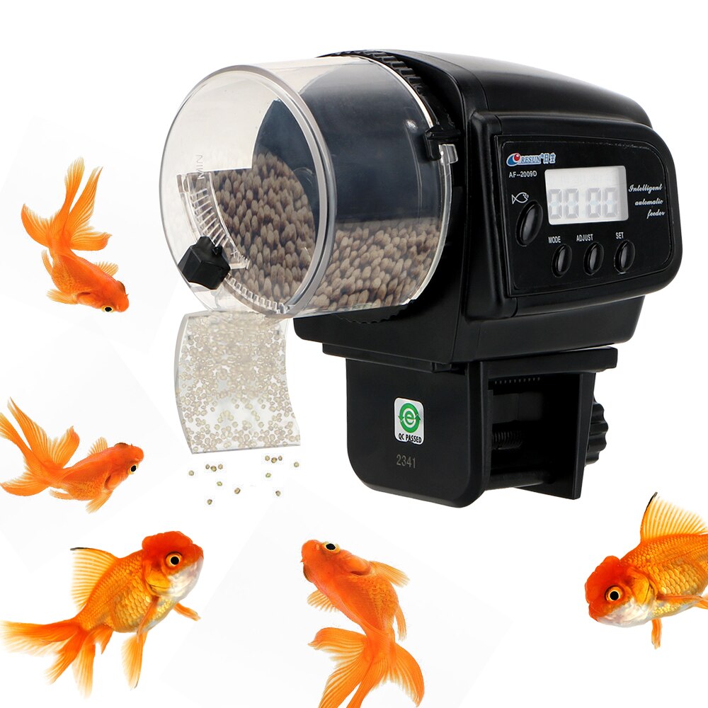 100ML Automatic Fish Feeder Aquarium Fish Feeder for Aquarium Fish Tank Auto Feeders LCD Display with Timer Feeding Dispenser