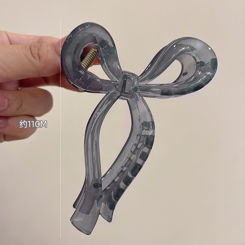Damen süße schöNe Schmetterling Hinterkopf Klemme Clip Hai Clip Kopfbedeckung Haarschmuck Acryl Haarspange Klaue Clips Haarnadeln: Braun