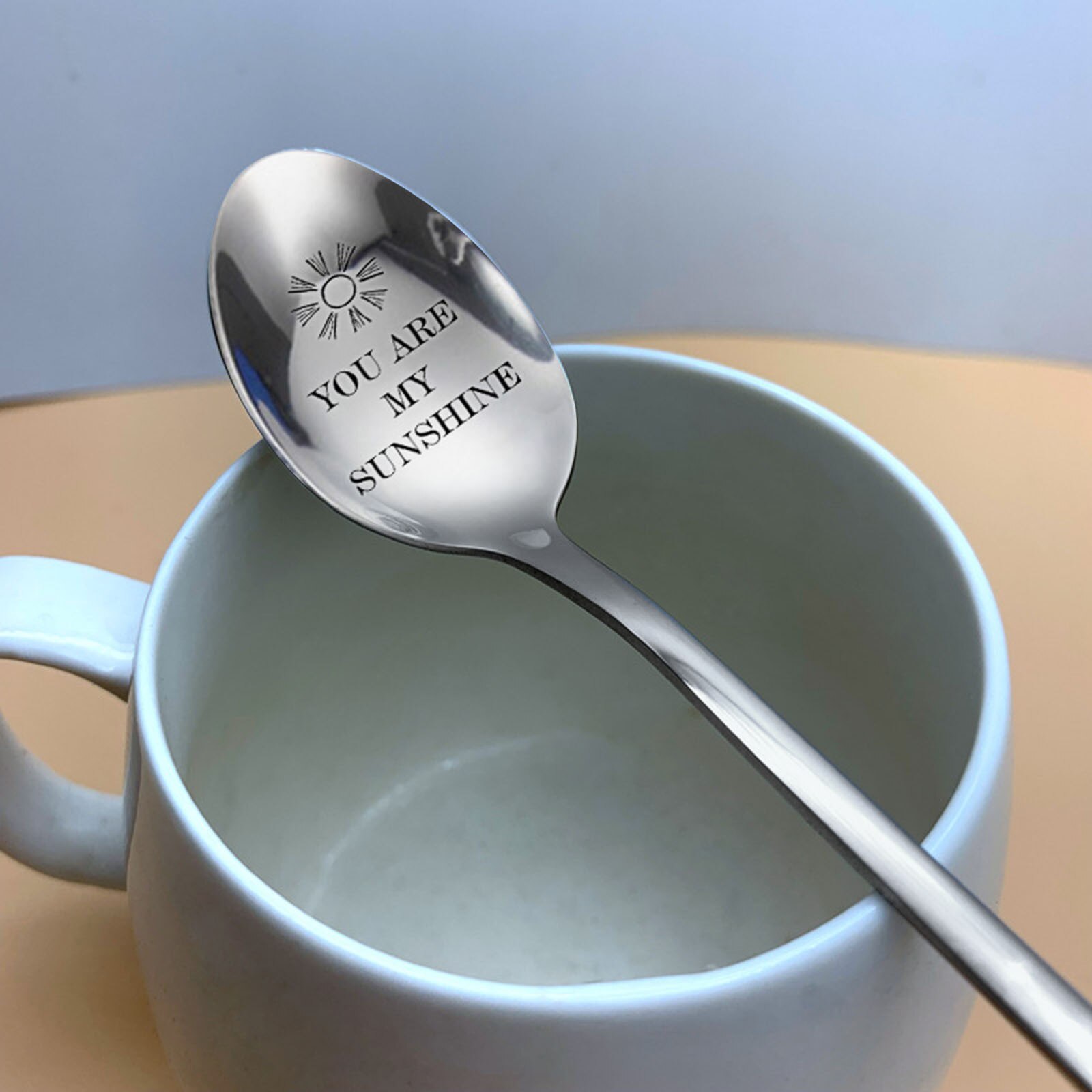 Engraved Spoon Best for Husband Madam Family and Friends Tableware Coffee Spoon Stainless Steel Spoon