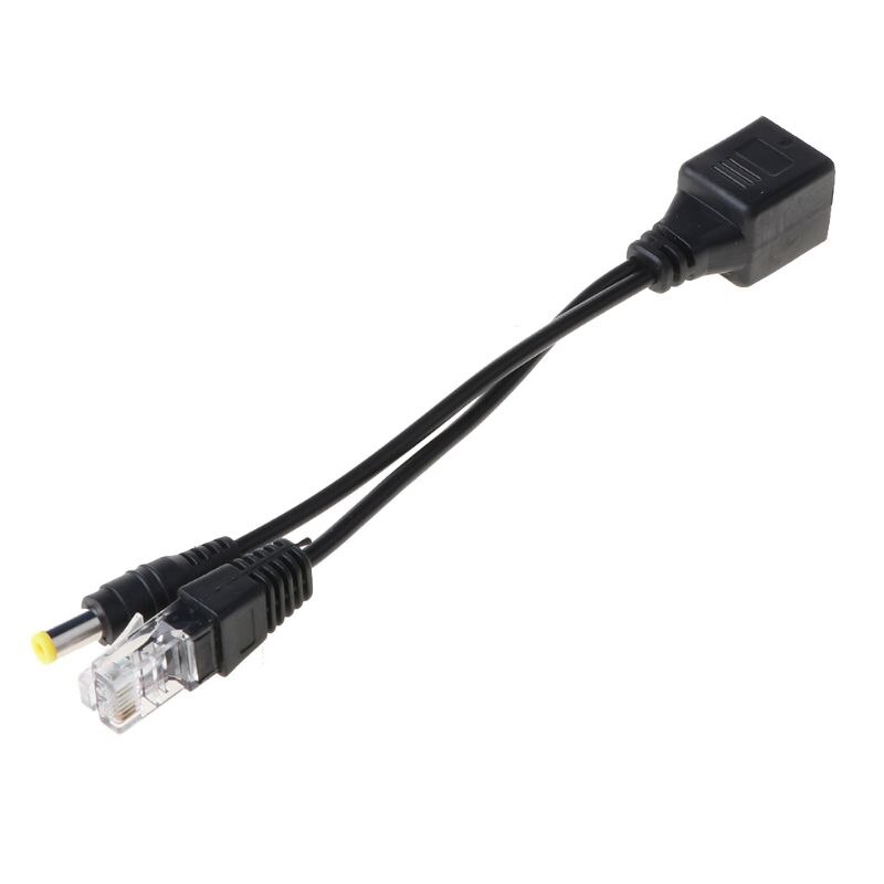 RJ45 Injector POE Splitter Adapter Cable Kit Passive Power Over Ethernet 12-48V RJ45 Female to RJ45 Male + Power Out