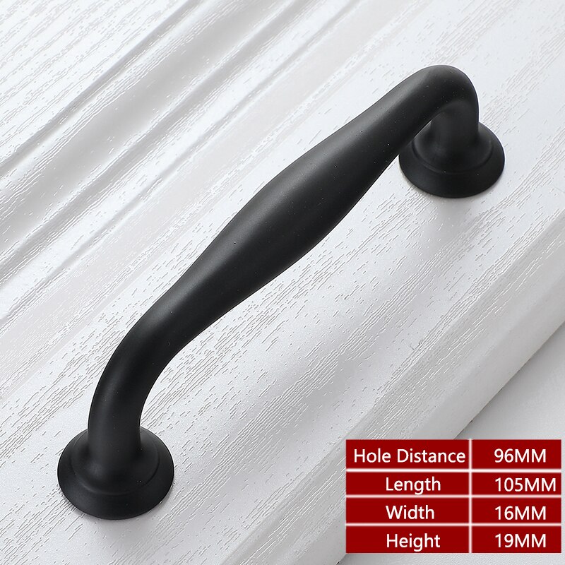 Yutoko modern svart skåp handtag fyrkantig möbel hårdvara rostfritt stål köksdörr knoppar skåp garderob låda drar: 641-96mm