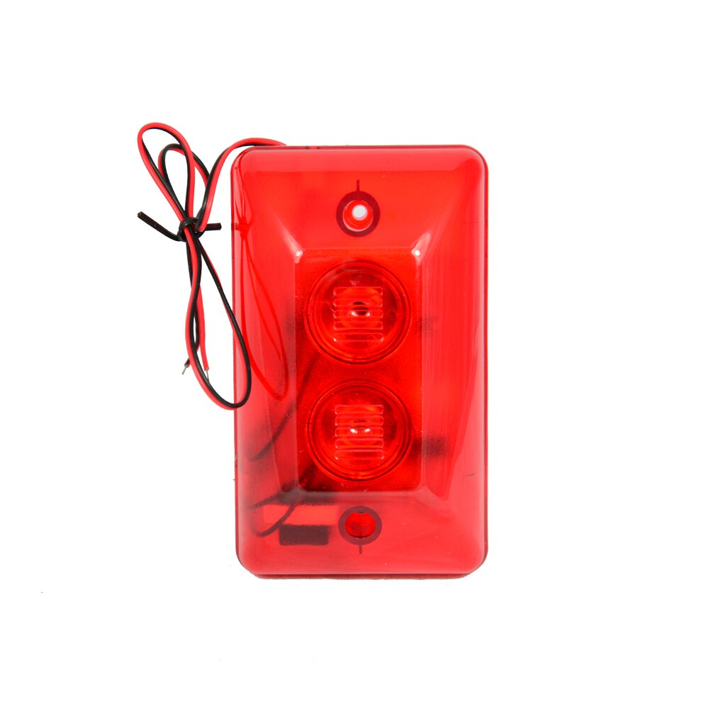 Rode Kleur Draad Gebruik Strobe Sirene Voor Alarm Anti Diefstal Dubbele Sirene Binnen 120DB Luider Speaker
